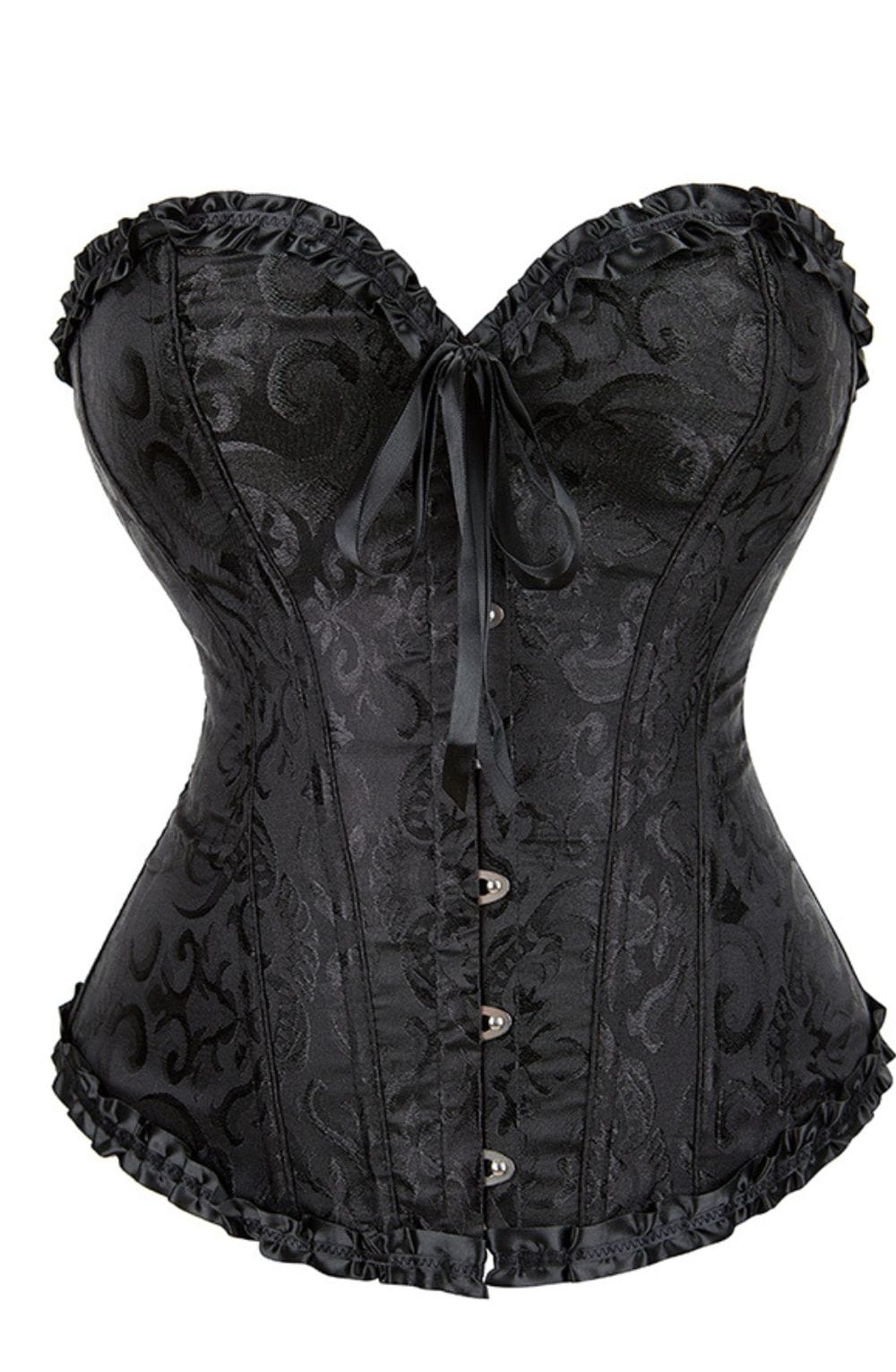 YesX YX886 Stunning Black Borcade Corset Up to 5XL
