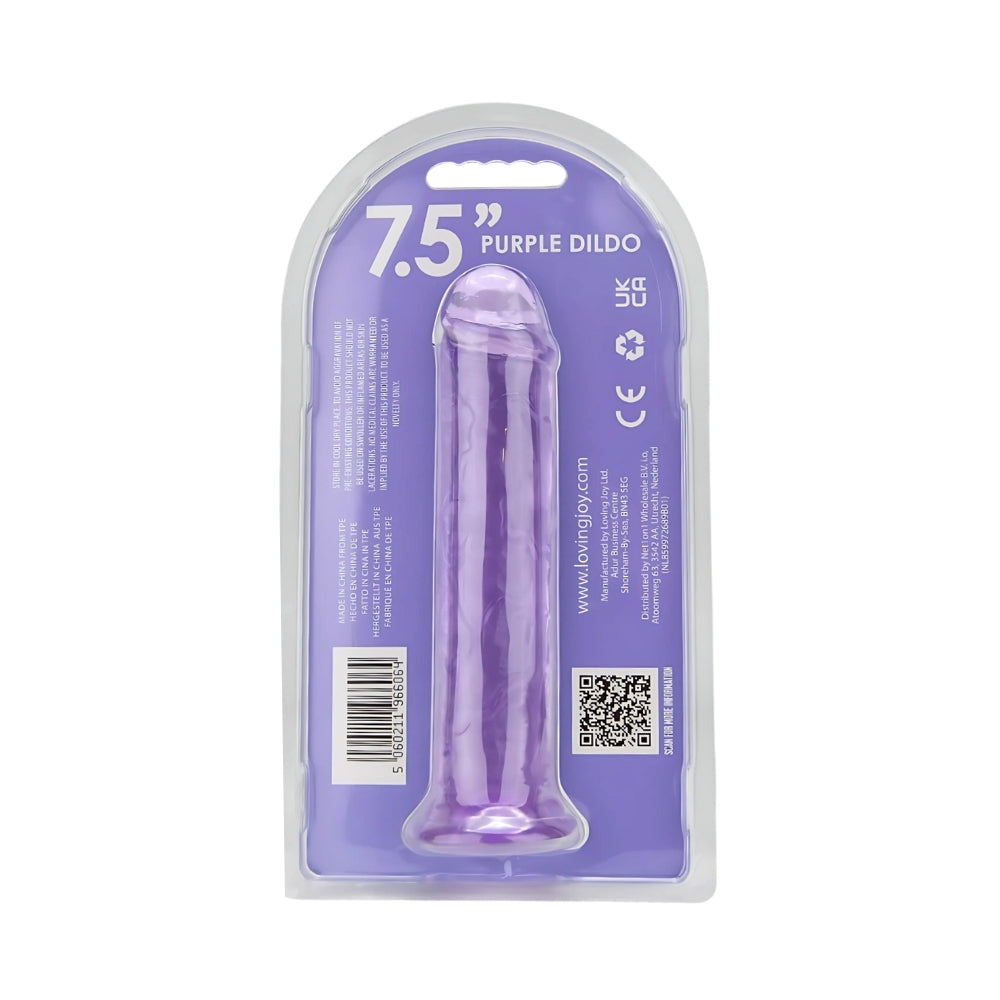 Loving Joy 7.5 Inch Suction Cup Dildo Purple