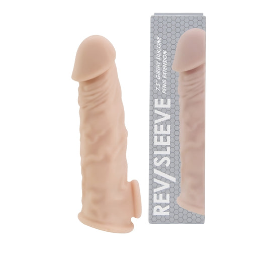 Rev-Sleeves 7.5 Inch Girthy Realistic Silicone Penis Extension Sleeve