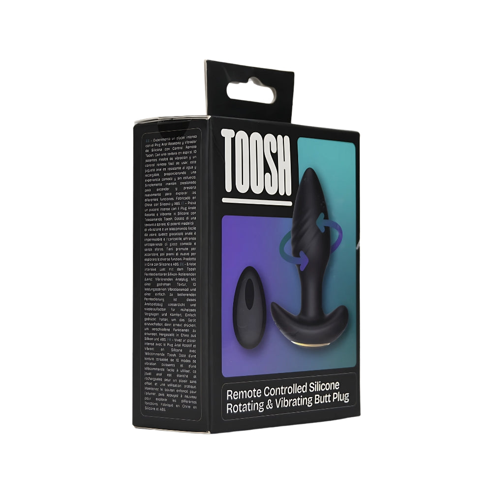 Toosh Remote Controlled Silicone Rotating & Vibrating Butt Plug