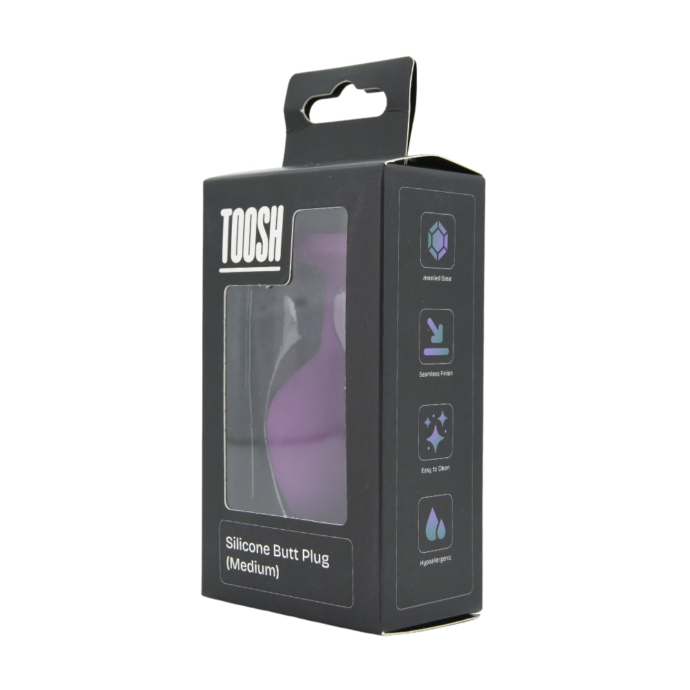 Toosh Purple Silicone Butt Plug Medium