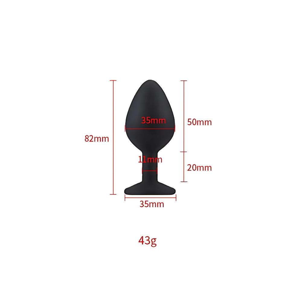 Toosh Black Silicone Butt Plug Medium