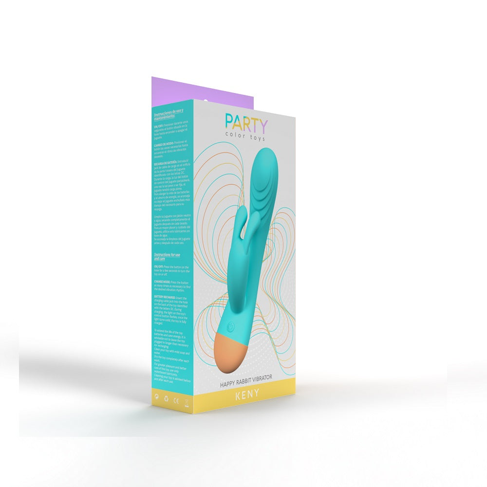 Party Color KENY Rabbit Vibrator Blue