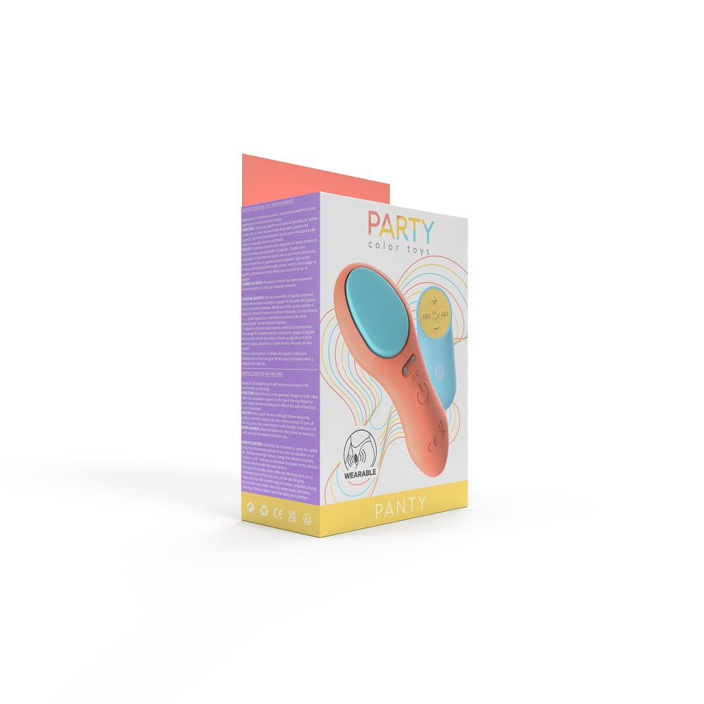 Party Color PANTY Remote Control Vibrator Orange