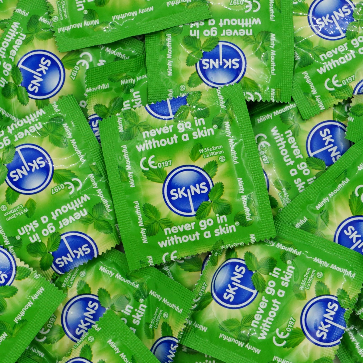 Skins Condoms Mint Flavour FOIL (BAG 500)