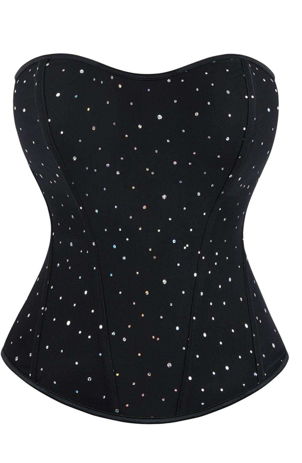 YesX YX895 Sequin Corset Black